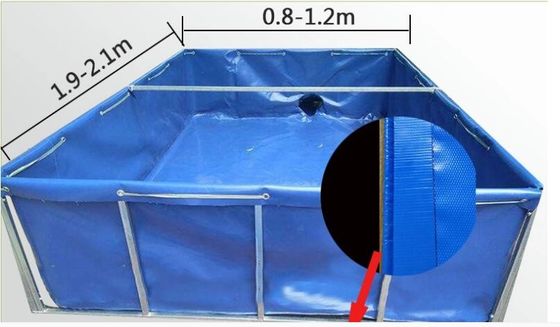 Το πάχος 1.0mm πτυσσόμενα ψάρια μουσαμάδων PVC 100000L τοποθετεί σε δεξαμενή την πλαστική λίμνη ψαριών Diy δεξαμενών λιμνών ψαριών