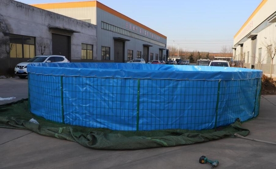 Πτυσσόμενα 50000 PVC μουσαμάδων λίτρα λιμνών ψαριών με το πλέγμα χάλυβα