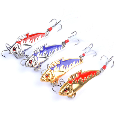 4 χρωμάτων 5CM/8g 8# φτερών γάντζων πλήρες κολύμβησης θέλγητρο αλιείας δολώματος VIB στρώματος σκληρό
