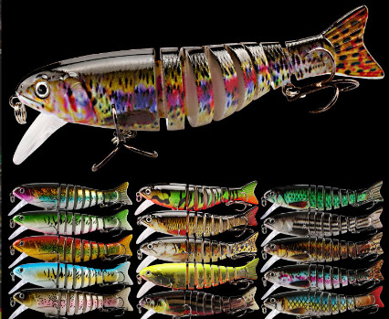 17 χρώματα 17 CM/11g 6#Hooks τρισδιάστατο ματιών πλαστικό δολώματος πλήρες κολύμβησης θέλγητρο αλιείας στρώματος πολυ ενωμένο