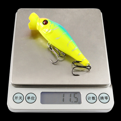 6 χρώματα 8.50CM/11g Πέρκα,Κατόψαρο πλαστικό σκληρό δόλωμα Ρίχτης Τρόλινγκ Πλωτός Ποππόρ Αλιεία δόλωμα
