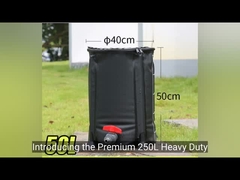 Κλιμακώδεις βαρέλια βροχής PVC κήπου, αναδιπλούμενα βαρέλια νερού από πλαστικό 150L φορητές δεξαμενές νερού